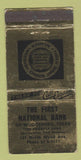 Matchbook Cover - First National Bank Woodsboro TX WORN GOLD 30 Strike