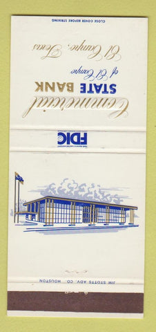Matchbook Cover - Commercial State Bank El Campo TX 30 Strike