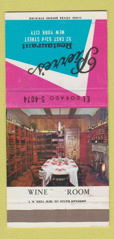 Matchbook Cover - Pierre's Restaurant New York City 30 Strike