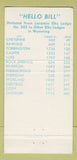 Matchbook Cover - Elks Lodge Laramie WY Abraham Lincoln 1964 30 Strike