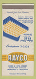 Matchbook Cover - Rayco Auto Seat Covers Convertible Tops Milwaukee WI 30 Strike