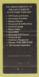 Matchbook Cover - San Clemente Inn CA 30 Strike