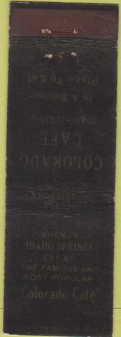 Matchbook Cover - Colorado Cafe Idaho Springs CO Federal long WEAR