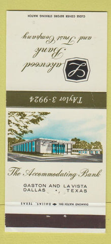 Matchbook Cover Lakewood Bank and Trust Dallas TX WEAR Winston Windham 30 Strike