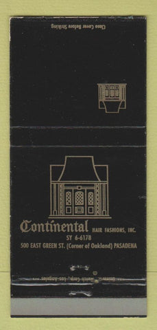 Matchbook Cover - Continental Hair Salon Pasadena CA 30 Strike