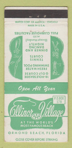 Matchbook Cover - Ellinor Village Ormond Beach FL 30 Strike