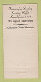 Matchbook Cover - Ellinor Village Ormond Beach FL 30 Strike
