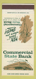 Matchbook Cover - Commercial State Bank St Paul MN 30 Strike