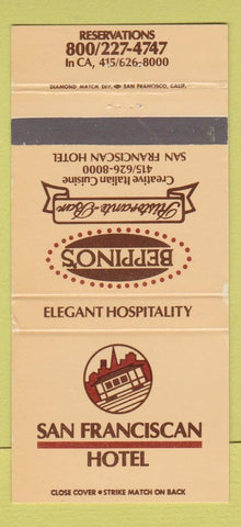 Matchbook Cover - San Franciscan Hotel San Francisco CA WEAR 30 Strike