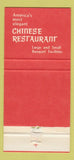 Matchbook Cover - Empress of China Chinese Restaurant San Francisco CA 30 Strike