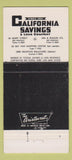 Matchbook Cover - California Savings and Loan San Francisco CA 30 Strike