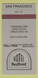 Matchbook Cover - Hotel Bedford San Francisco CA 30 Strike