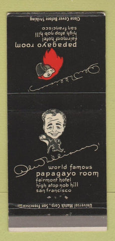 Matchbook Cover - Papagayo Room San Francisco CA Fairmont Hotel 30 Strike