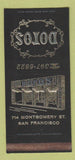 Matchbook Cover - Doros San Francisco CA WEAR 30 Strike