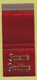 Matchbook Cover - Shaw Hotel San Francisco CA Christmas 30 Strike