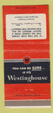 Matchbook Cover - Westinghouse Appliances 30 Strike