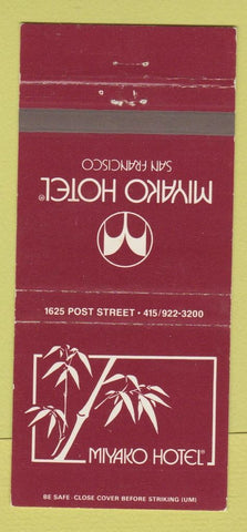 Matchbook Cover - Miyako Hotel San Francisco CA 30 Strike
