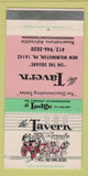 Matchbook Cover - The Tavern New Wilmington PA 30 Strike