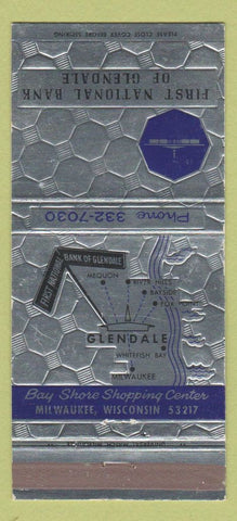 Matchbook Cover - First National Bank Glendale Milwaukee WI 30 Strike