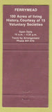 Matchbook Cover - Ferrymead Historic Park Christchurch New Zealand 30 Strike