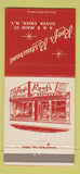 Matchbook Cover - Roof's Restaurant Silver Creek NY 30 Strike
