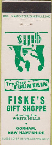 Matchbook Cover - Fiske's Gift Shop Gorham NH