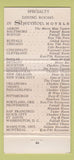 Matchbook Cover - Cafe Caprice Sheraton Cadillac Hotel Detroit MI 30 Strike