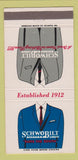 Matchbook Cover - Schwobilt Men's Clothes 30 Strike