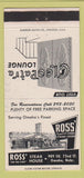 Matchbook Cover - Ross' Steak House Omaha NE Cleopatra Lounge 30 Strike