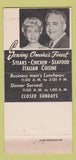 Matchbook Cover - Ross' Steak House Omaha NE Cleopatra Lounge 30 Strike