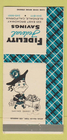 Matchbook Cover - Fidelity Federal Savings Glendale CA 30 Strike