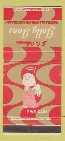 Matchbook Cover - JC Calloway's Jolly Inns Montgomery Tuscaloosa AL 30 Strike