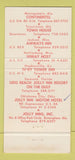 Matchbook Cover - JC Calloway's Jolly Inns Montgomery Tuscaloosa AL 30 Strike