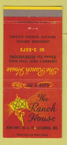 Matchbook Cover - The Ranch House Columbia MO 30 Strike
