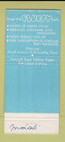 Matchbook Cover - Fluffy Diaper Service Lowell MA WORN 30 Strike