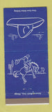 Matchbook Cover - Fred Harvey Cowboy blue 30 Strike