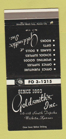 Matchbook Cover - Goldsmith's Inc Wichita KS Office Supply  30 Strike