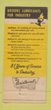 Matchbook Cover - Brooks Oil Company Cleveland Pittsburgh 1957 30 Strike