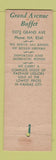 Matchbook Cover - Grand Avenue Buffet St Louis MO girlie