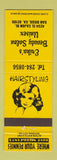 Matchbook Cover - Erika's Beauty Salon San Diego CA girlie
