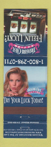 Matchbook Cover - Treasure Chest Casino Kenner LA girlie