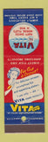 Matchbook Cover - Vita Party Snacks Herring Fillets girlie