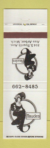 Matchbook Cover - Maude's Ann Arbor MI girlie restaurant