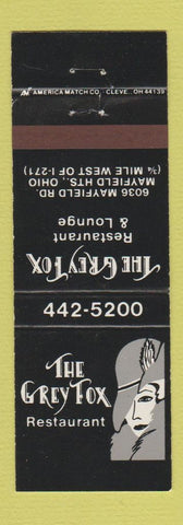 Matchbook Cover - The Grey Fox Restaurant Mayfield Heights OH girlie