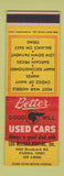 Matchbook Cover - Lou Meliska Pontiac Parma OH