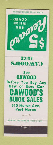 Matchbook Cover - Cawood's Buick Port Huron MI