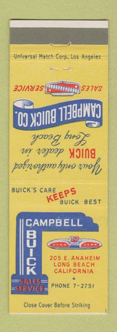 Matchbook Cover - Campbell Buick Long Beach CA