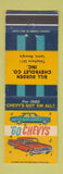Matchbook Cover - Bill Durden Chevrolet Lyons GA low phone # 1960