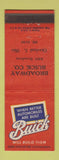 Matchbook Cover - Broadway Buick Cleveland OH