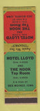 Matchbook Cover - Hotel Lloyd Des Moines IA Nook Tap Room